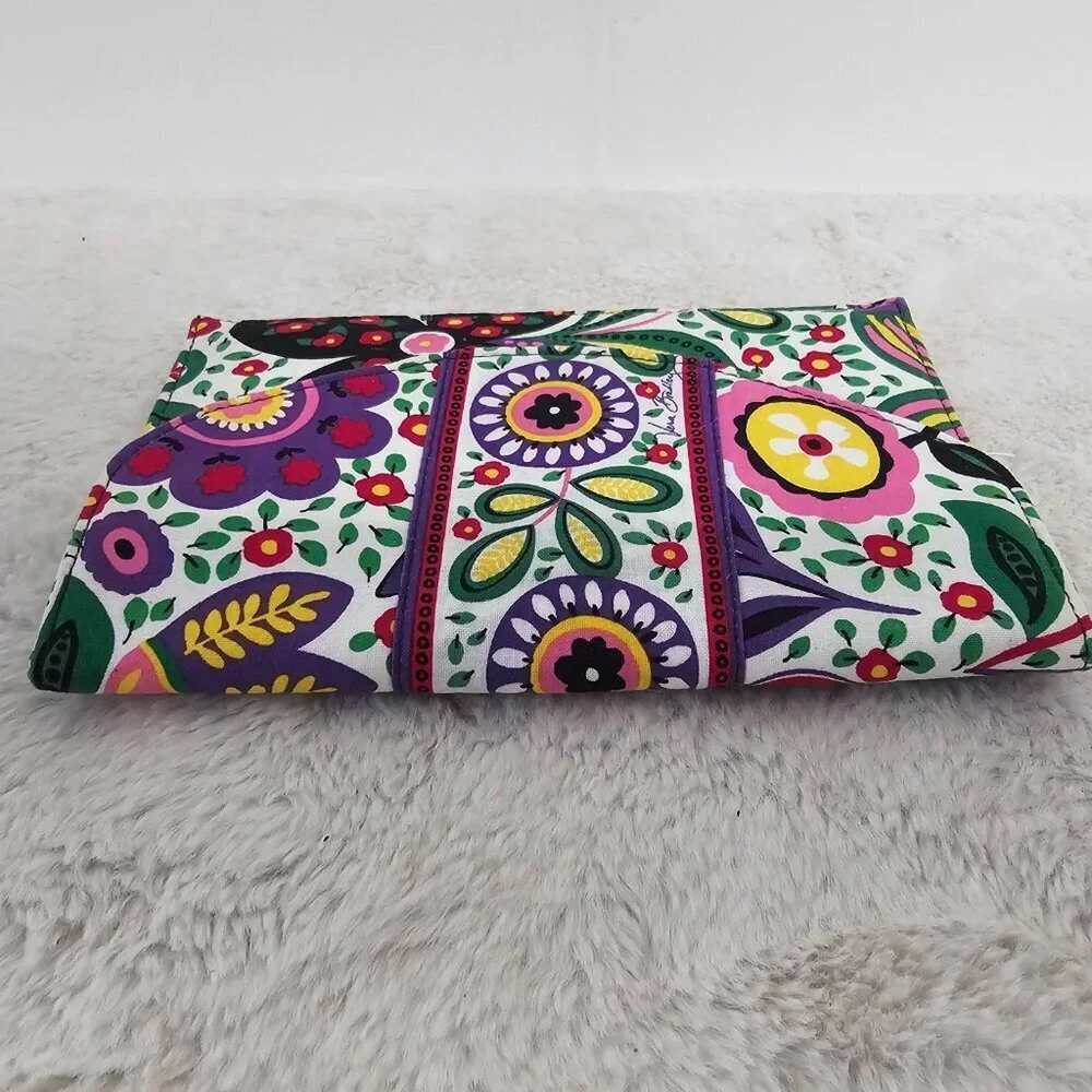 Vera Bradley Viva La Vera Wallet Purple Green Floral Envelope NWOT